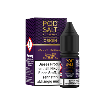 Pod Salt Origin - Liquor Tobacco - Nikotinsalz Liquid