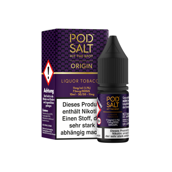 Pod Salt Origin - Liquor Tobacco - Nikotinsalz Liquid
